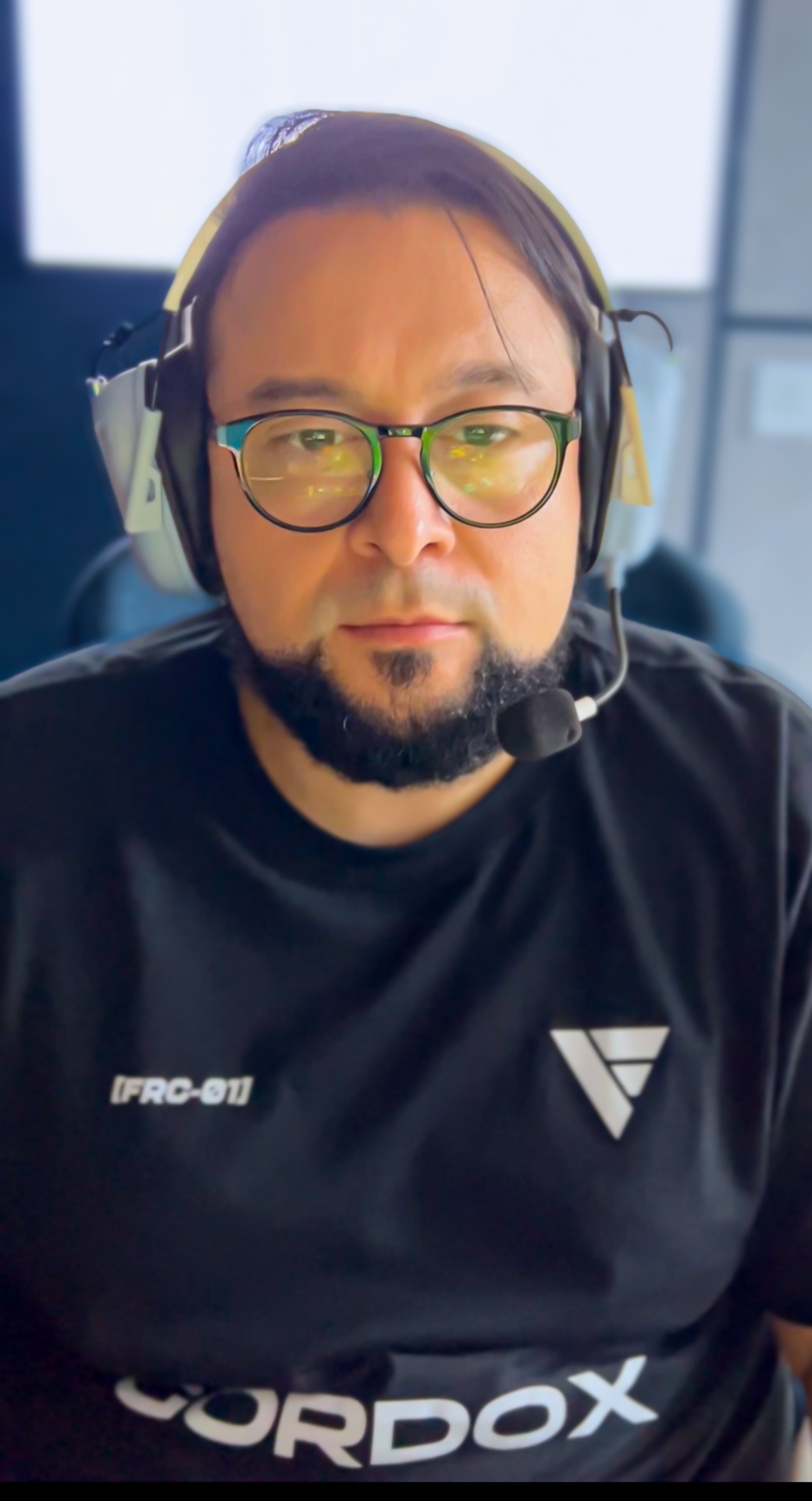 Retrato com headset