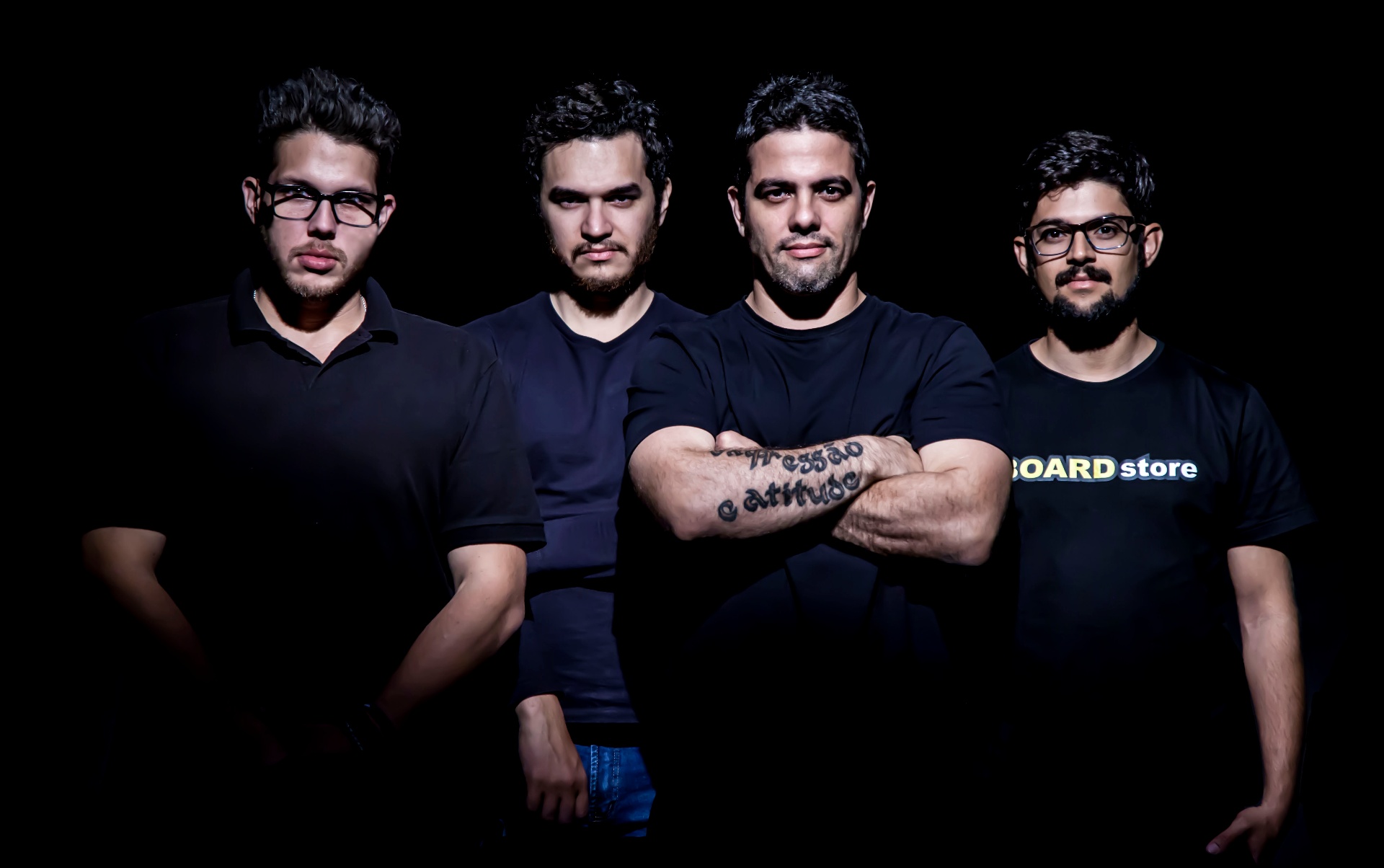 Banda em estúdio